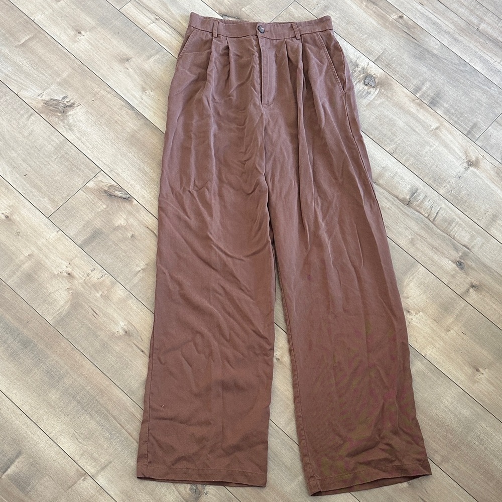 Reformation Mason Wide Leg Size 6 Burnt Orange Color - Picture 2 of 10